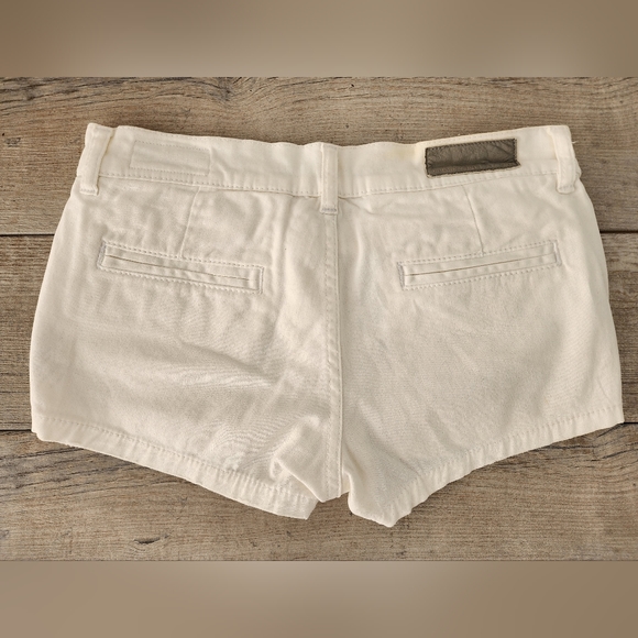 Allsaint Spitalfield Farndale White Lowrise Short Cotton Shorts - Picture 6 of 7